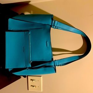 Aqua colored Calvin Klein handbag